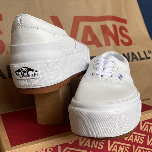 Vans Era Stacked Leather True White/True White WMNS platforms - Picture 10 of 16